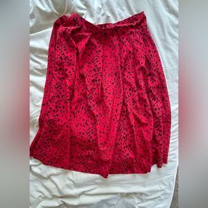Red and Black Patterned Skirt